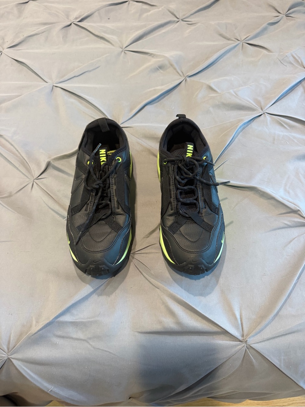 Nike Women’s Black with Neon Green Trim Sneakers